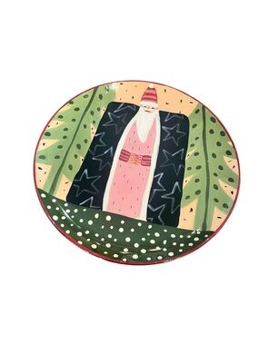 Droll Designs Santa Plate 10”